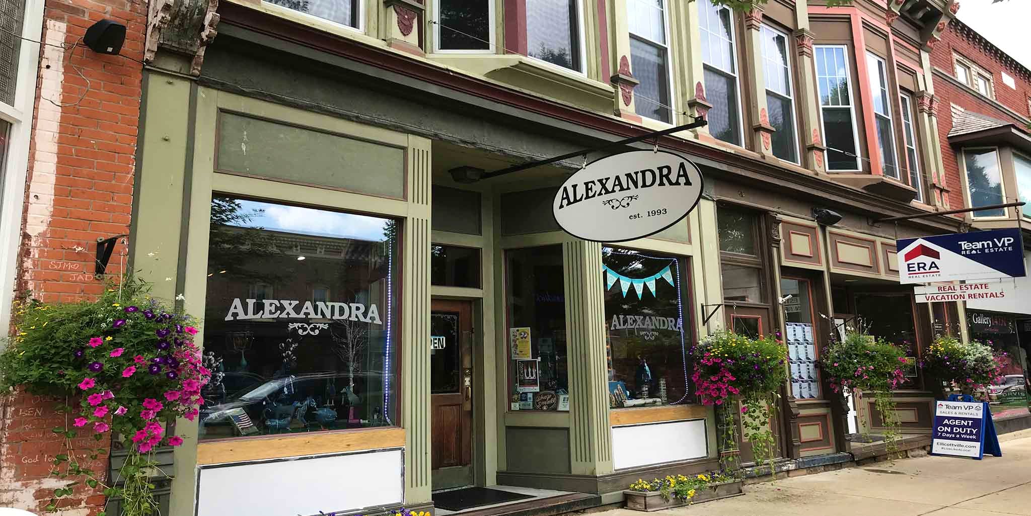 Alexandra shop on Washington Street in Ellicottville, NY